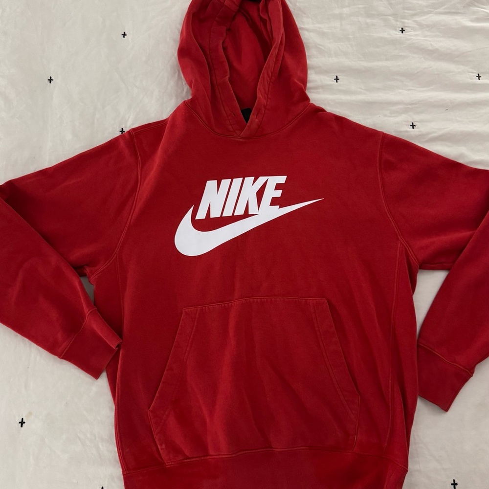 Red Nike hoodie $35